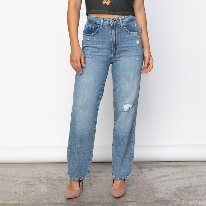 Tiro Alto Pantalones Guess Originales De Mujer GUESS Jeans Básico