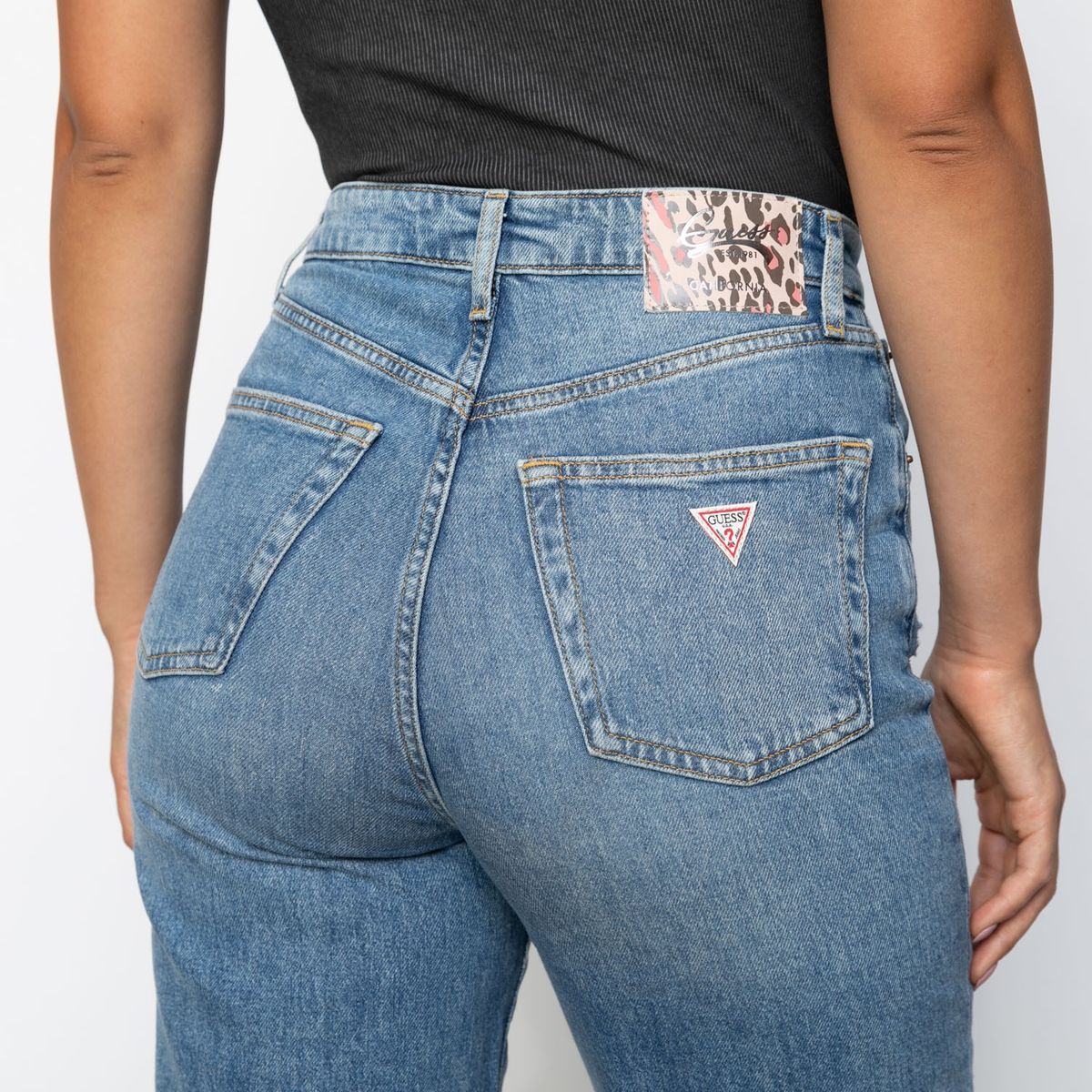 GUESS - Jeans Básico Tiro Alto Mujer Guess