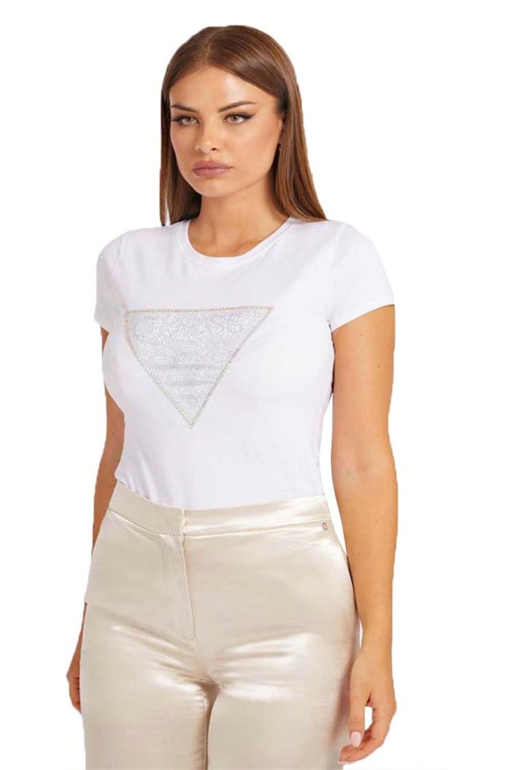 GUESS - Polera Manga Corta Algodón Mujer Guess