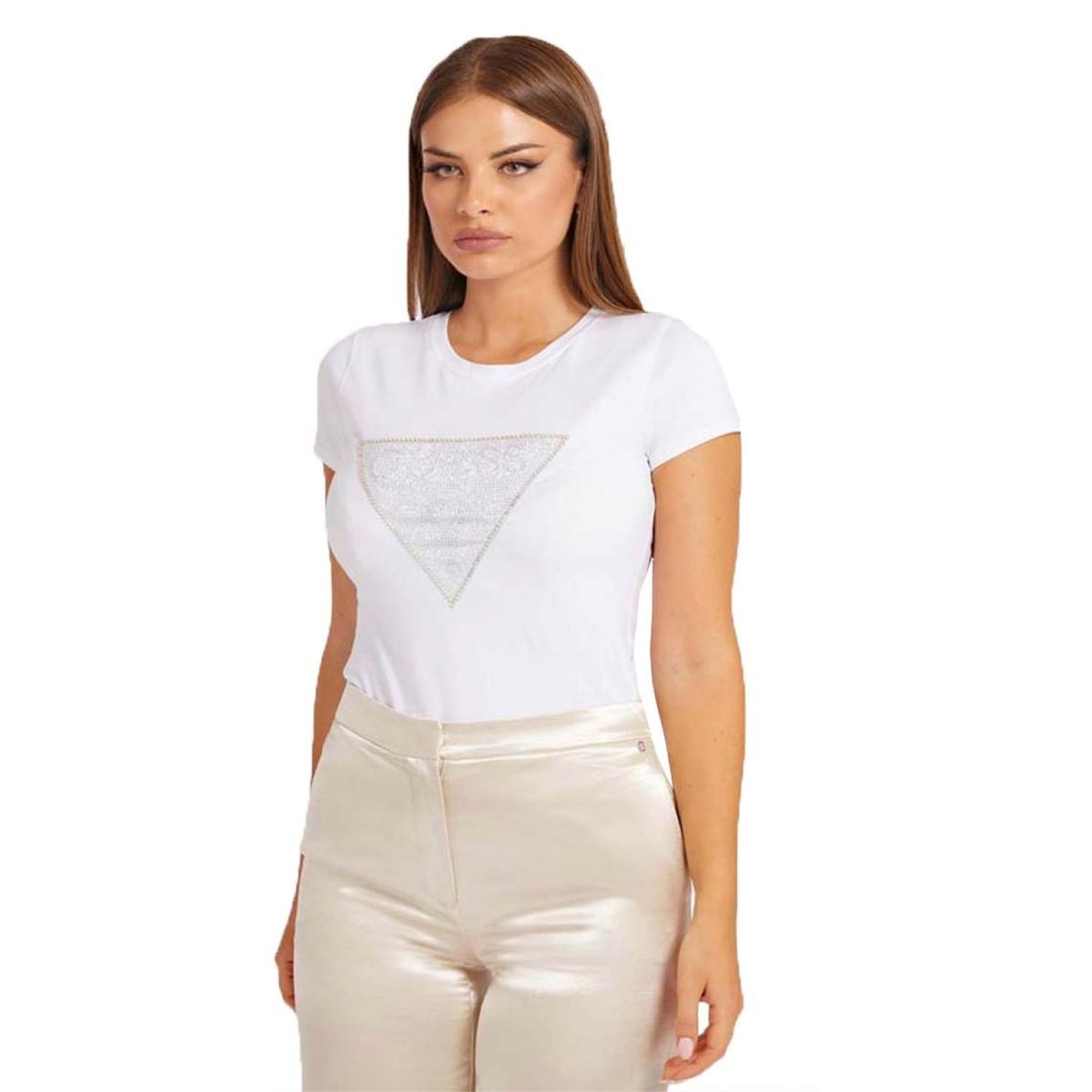 GUESS - Polera Manga Corta Algodón Mujer Guess