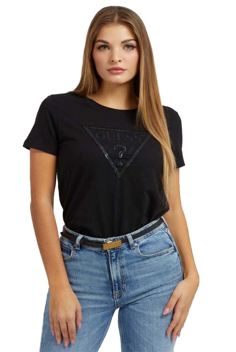 GUESS - Polera Manga Corta Algodón Mujer Guess
