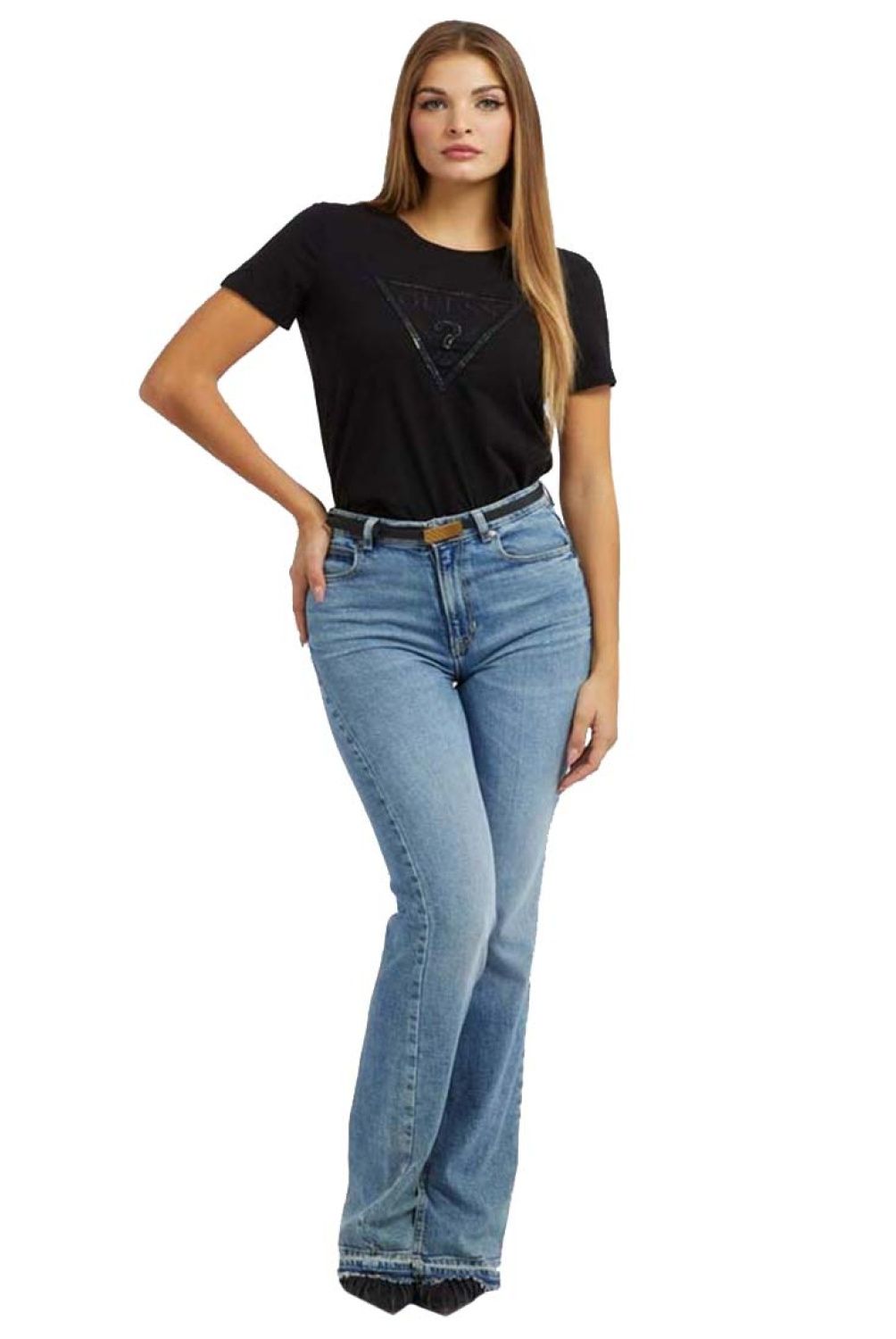 GUESS - Polera Manga Corta Algodón Mujer Guess