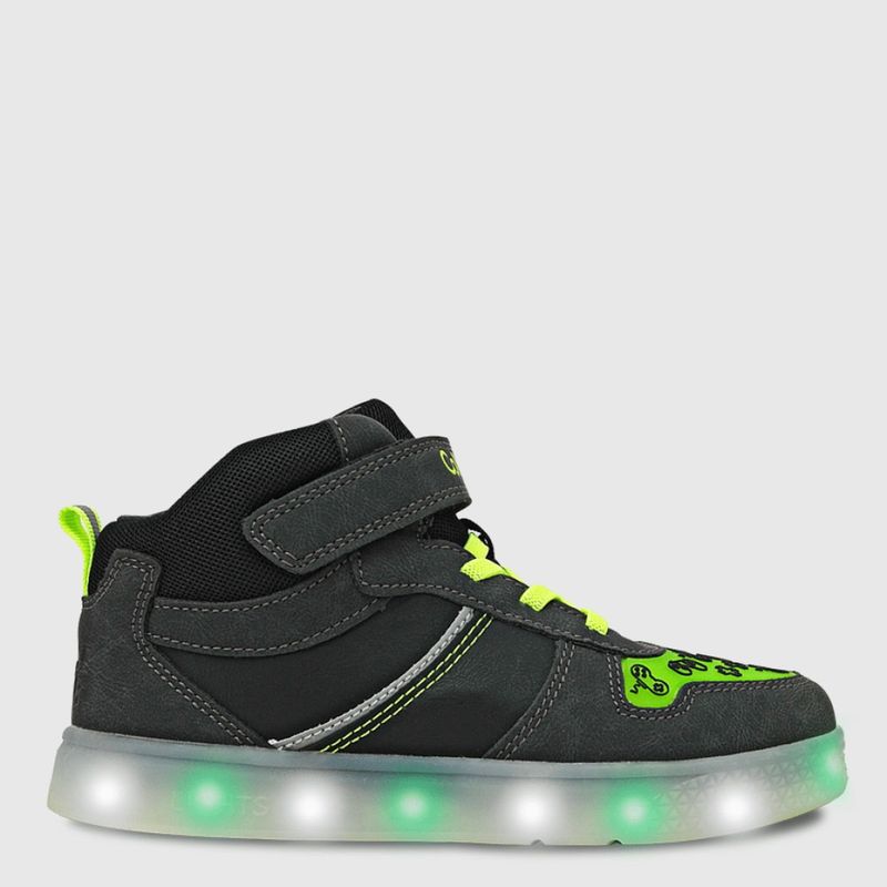 COLLOKY - Zapatilla con Luces Niño Negra Colloky