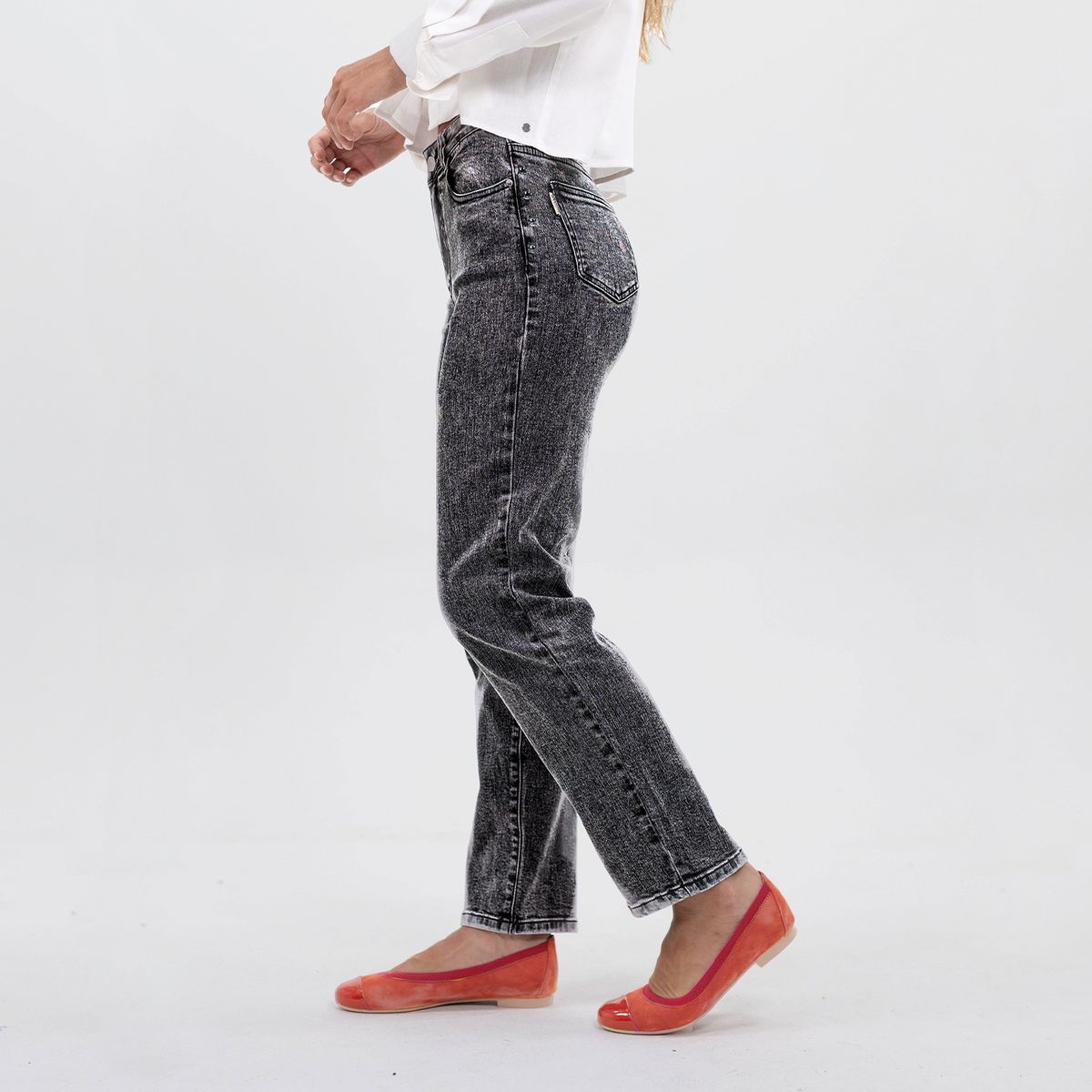 RAINDOOR - Jeans Mom Tiro Alto Mujer Raindoor