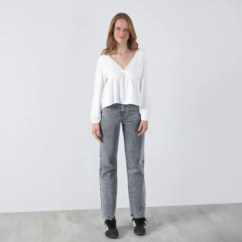 RAINDOOR - Jeans Andorra Mom Tiro Alto Mujer Raindoor