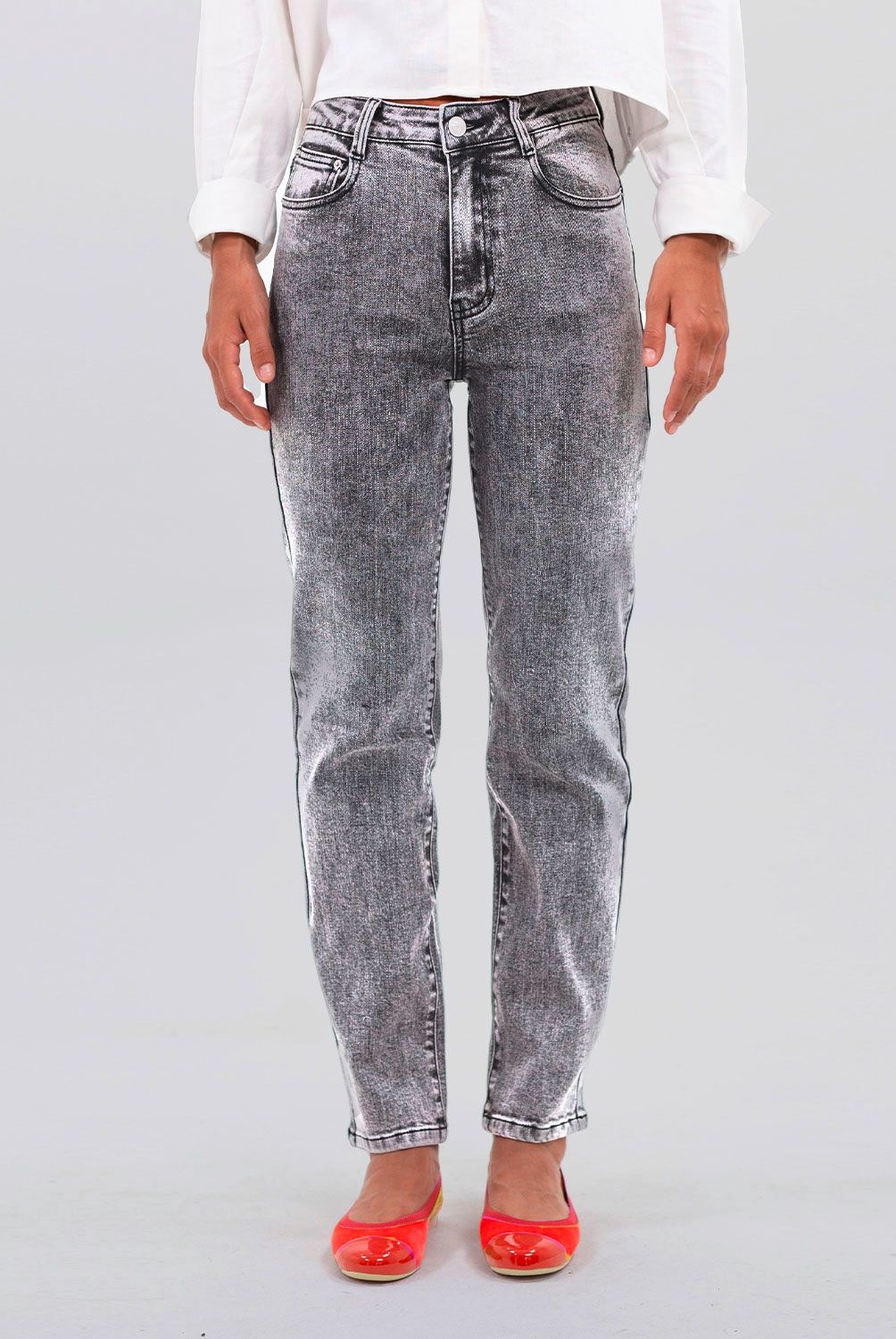 RAINDOOR - Jeans Andorra Mom Tiro Alto Mujer Raindoor