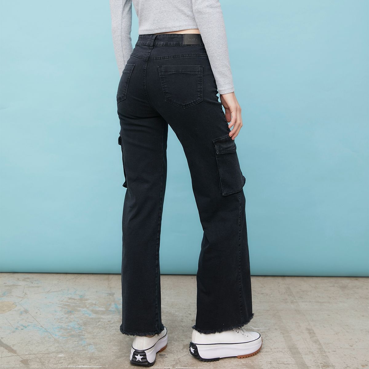 SYBILLA - Sybilla Jeans Cargo Tiro Medio Mujer