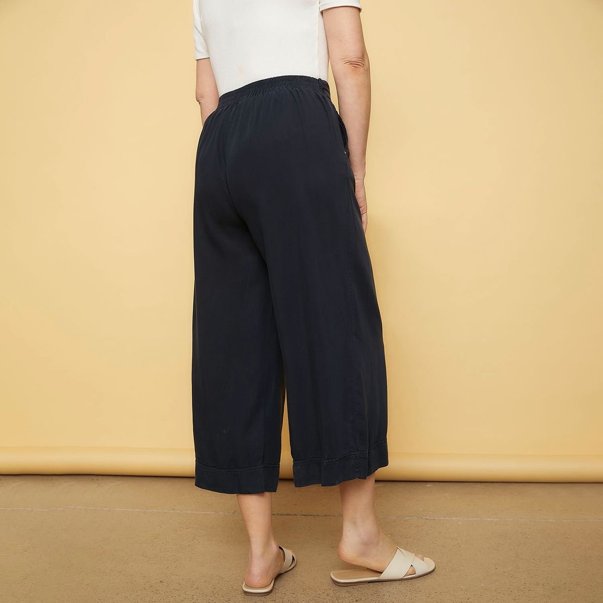 S COCCI - Stefano Cocci Pantalon Culotte Tiro Alto Lyocell Mujer