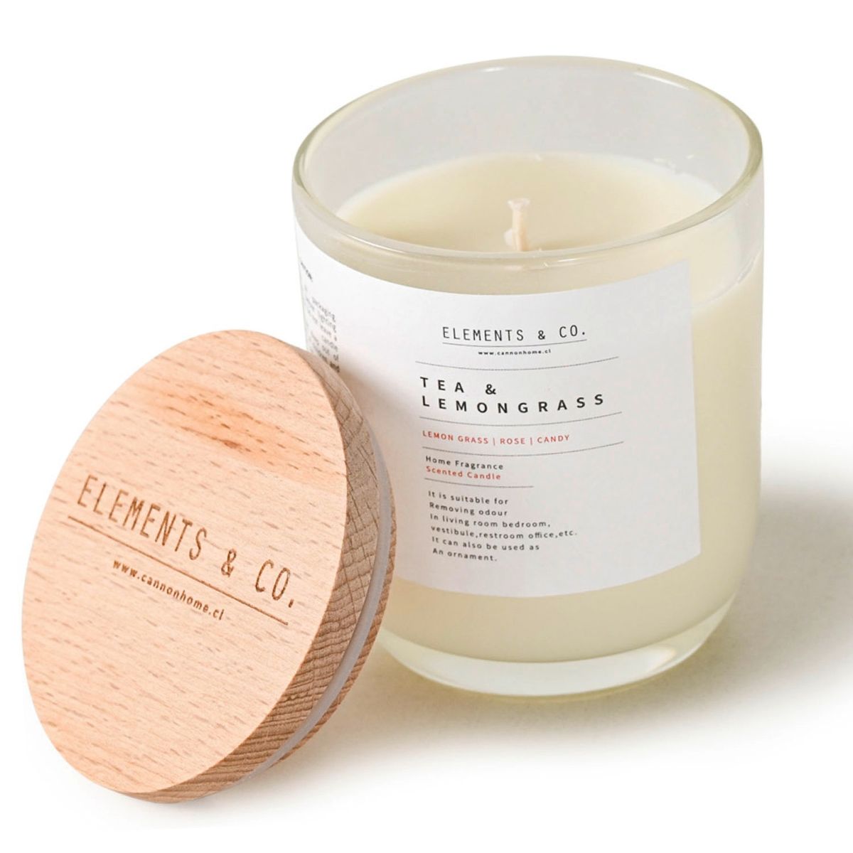 ELEMENTS & CO - Vela Aromatica Tea Lemongrass 180 Grs Elements & Co
