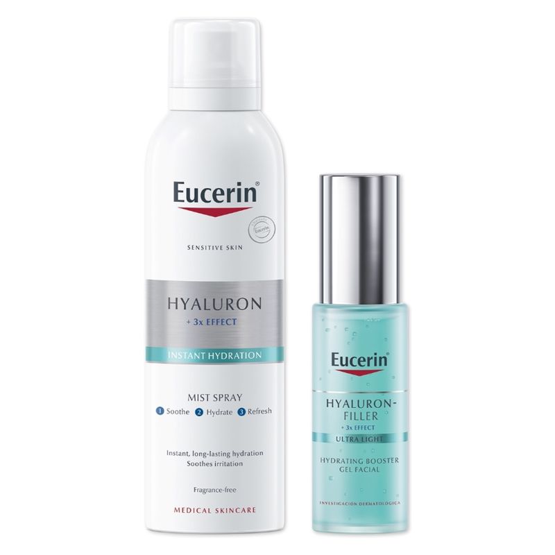 EUCERIN - Estuche Duo Pack Duo Boost Hidratación Hyaluron Filler Mist Spray 150ml + Hydrating Booster 30ml