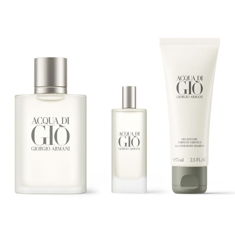 GIORGIO ARMANI - Set Perfume Hombre Acqua Di Gio Homme Eau De Toilette 100Ml + 15Ml + Gel De Ducha 75Ml Giorgio Armani