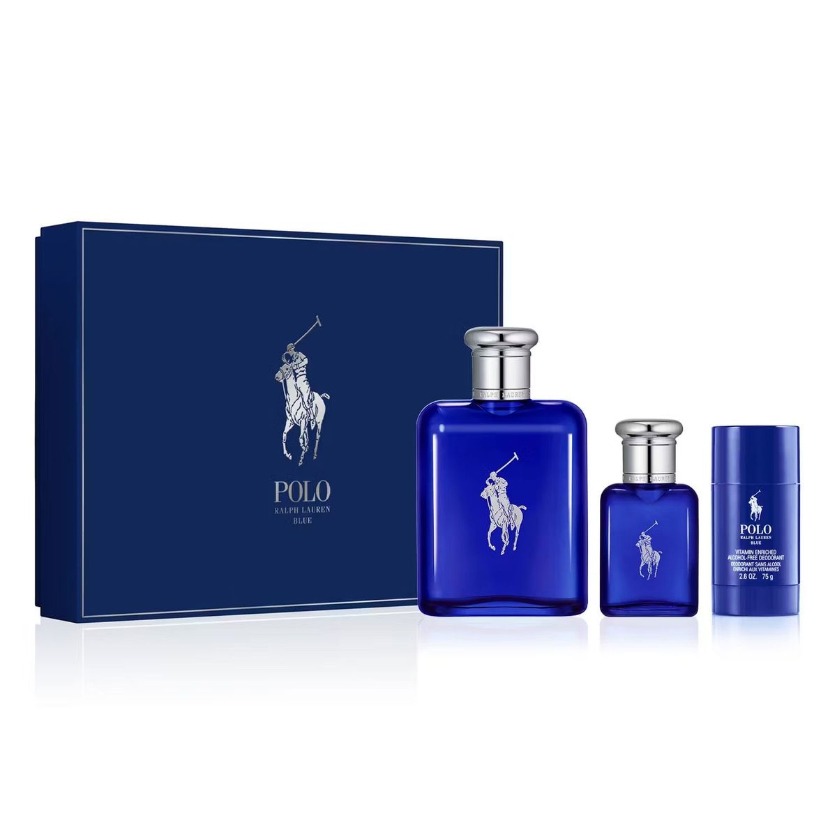 RALPH LAUREN - Set Perfume Hombre Polo Blue EDT 125Ml + 40Ml + Desodorante 75Gr Polo Ralph Lauren