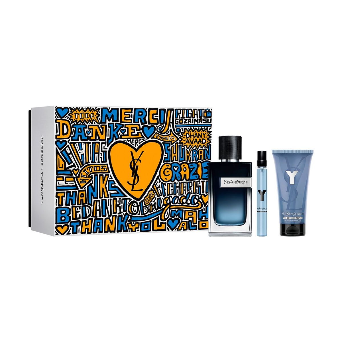 YVES SAINT LAURENT - Set Perfume Hombre Y Edp 100Ml + 10Ml + Gel De Ducha 50Ml Yves Saint Laurent