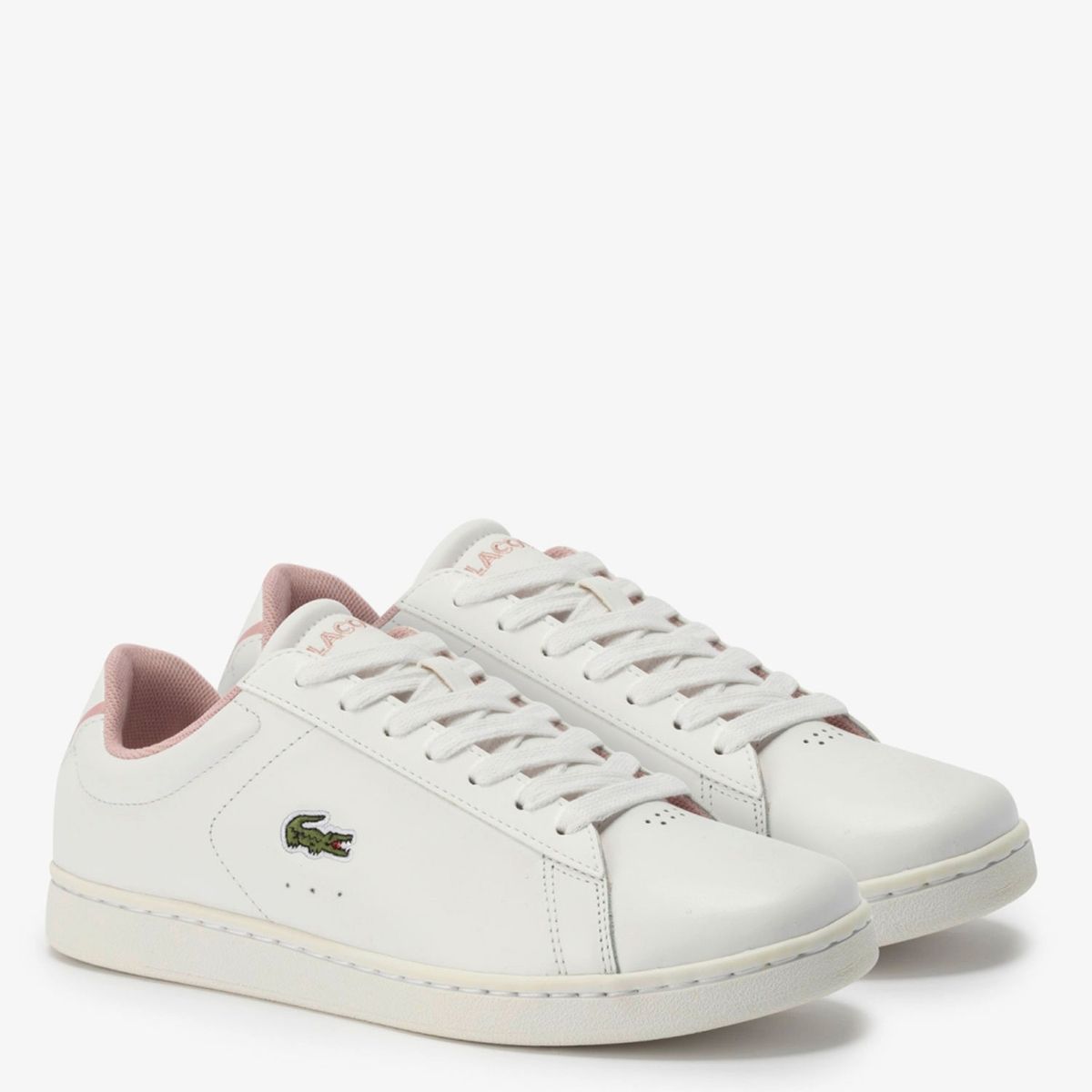 LACOSTE - Zapatilla Urbana Mujer Cuero Rosado Lacoste