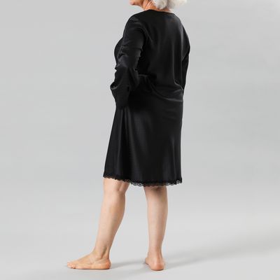 Imagen 2 del producto Camisola Amarra Satín Jacquard Manga Larga Mujer