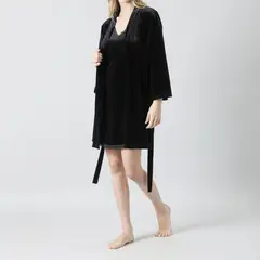 FLORES - Bata Plush Manga Larga Mujer