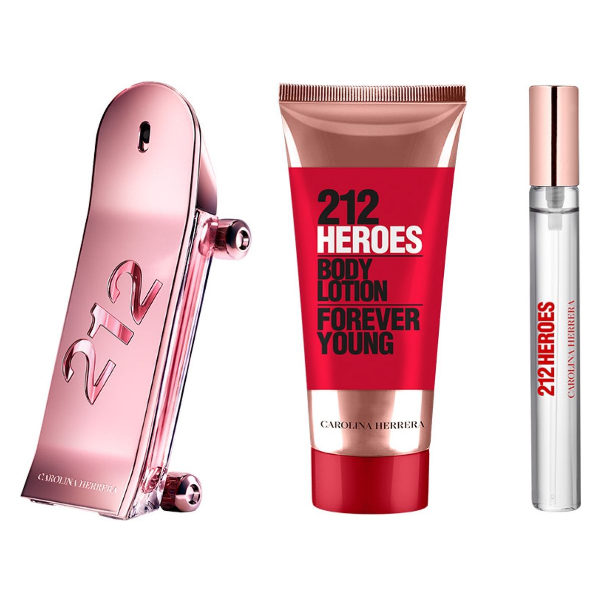 CAROLINA HERRERA - Set Perfume Mujer Perfume Mujer 212 Heroes For Edp 80Ml + Body Lotion 100Ml + Roll On 10Ml Carolina Herrera
