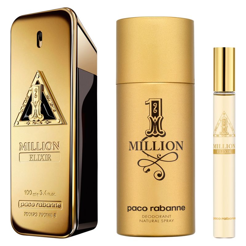 RABANNE - Set Paco Rabanne 1 Million Elixir EDP 100 ML + Desodorante 150 ML + Megaspritzer 10 ML
