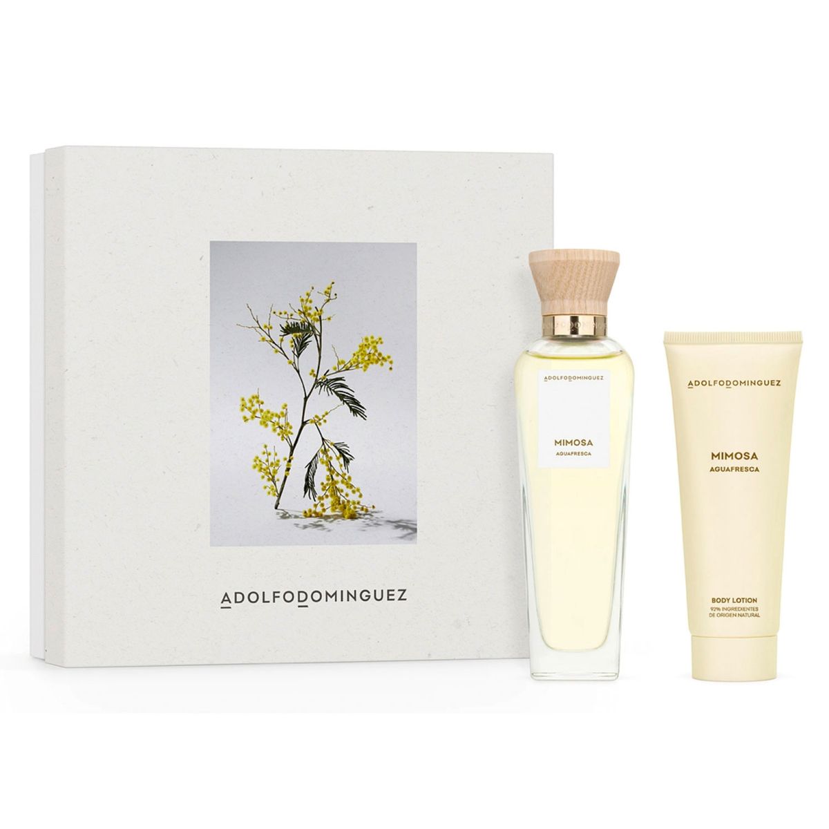 ADOLFO DOMINGUEZ - Set Adolfo Domínguez Agua Fresca Mimosa Edt 120Ml + Body Lotion 75Ml Adolfo Domínguez