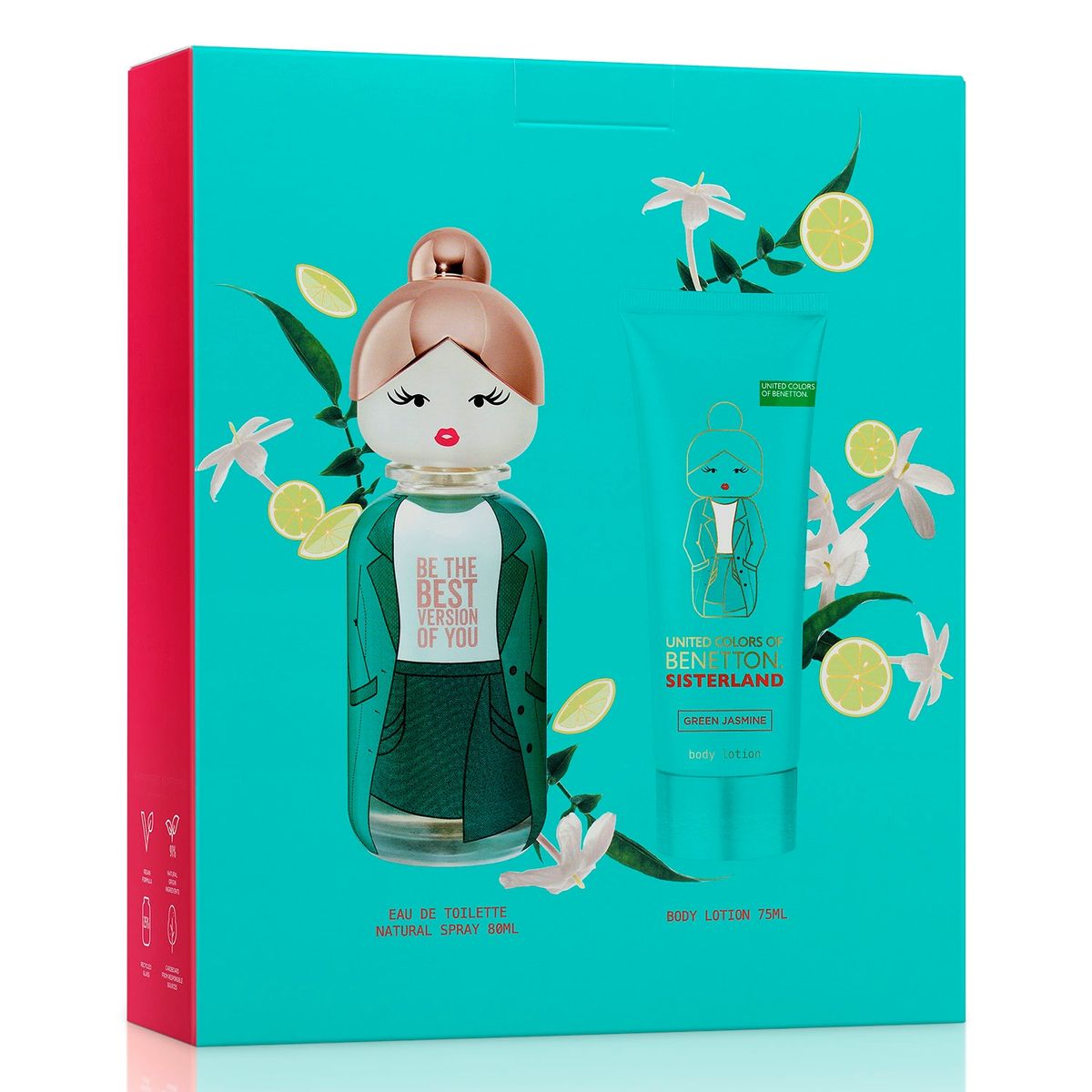 BENETTON - Set Benetton Sisterland Green Jasmine EDT 80ML + Body Lotion 75ML