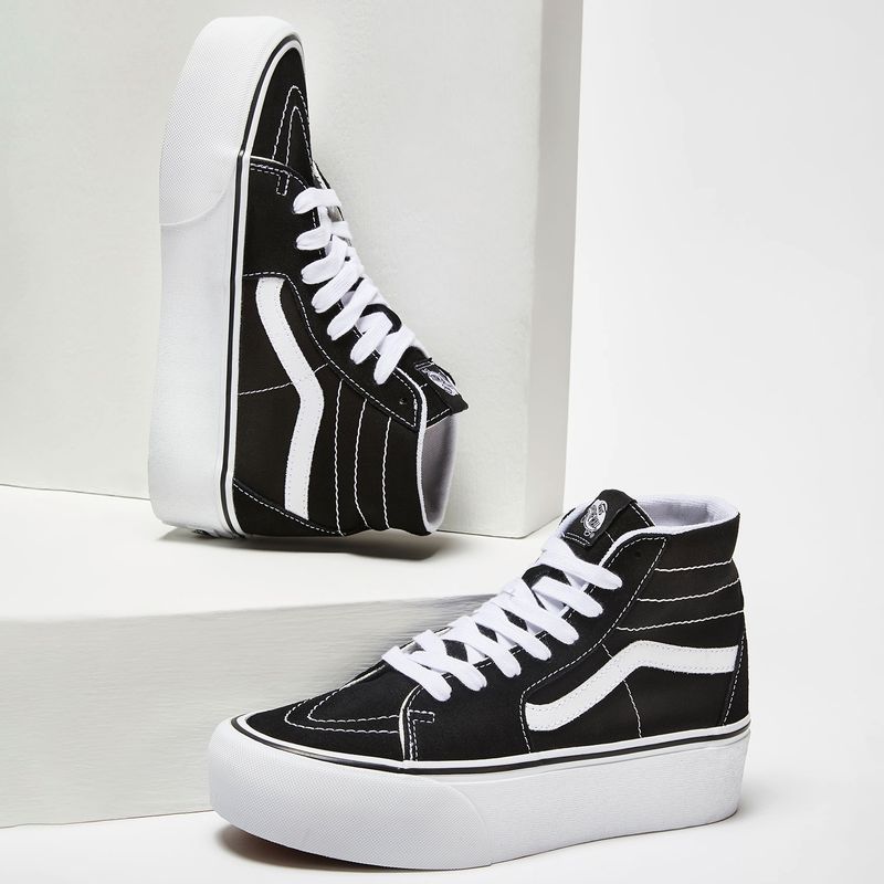 VANS - Ua Sk8-Hi Tapered St Zapatilla Urbana Mujer Cuero Negro Vans