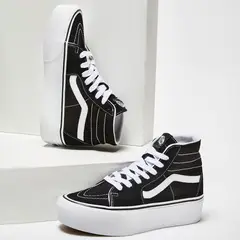 VANS - Ua Sk8-Hi Tapered St Zapatilla Urbana Mujer Cuero Negro