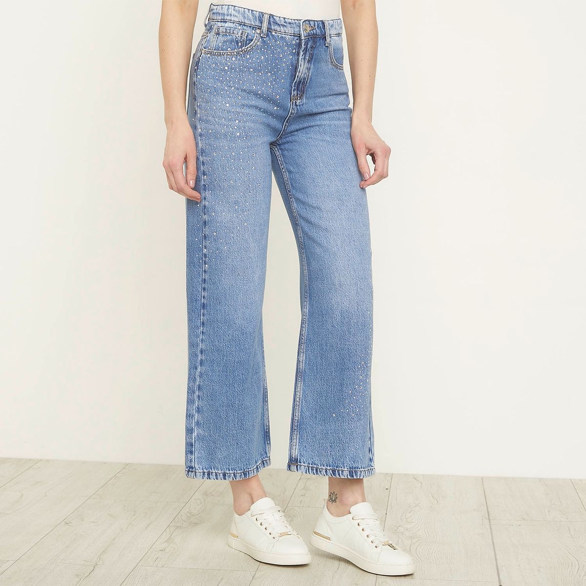 APOLOGY - Jeans Wide Leg Tiro Alto Mujer Cecilia Bolocco Para Apology