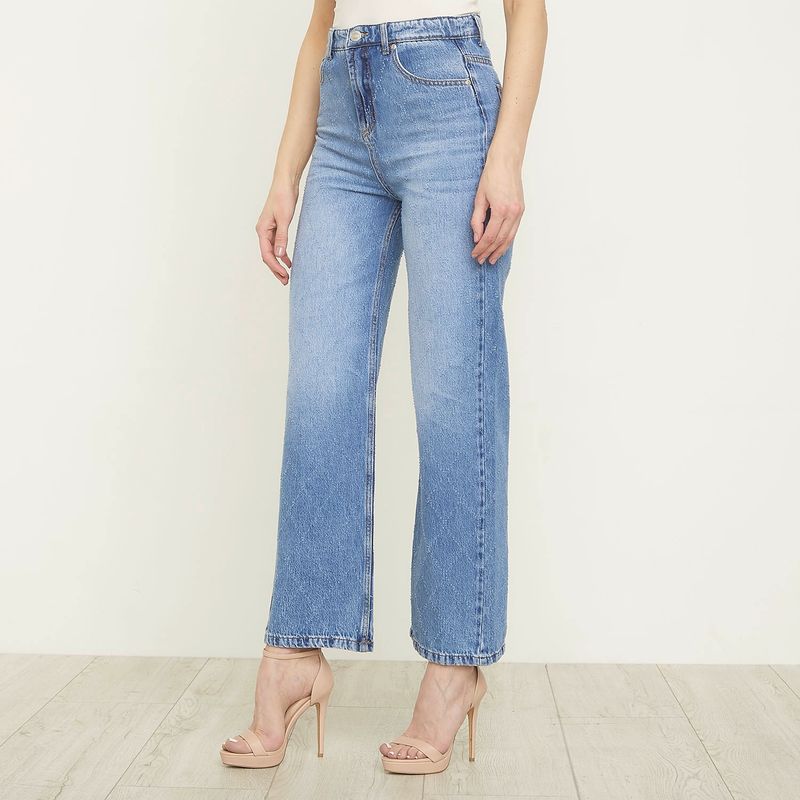 APOLOGY - Jeans Wide Leg Tiro Alto Mujer Cecilia Bolocco Para Apology