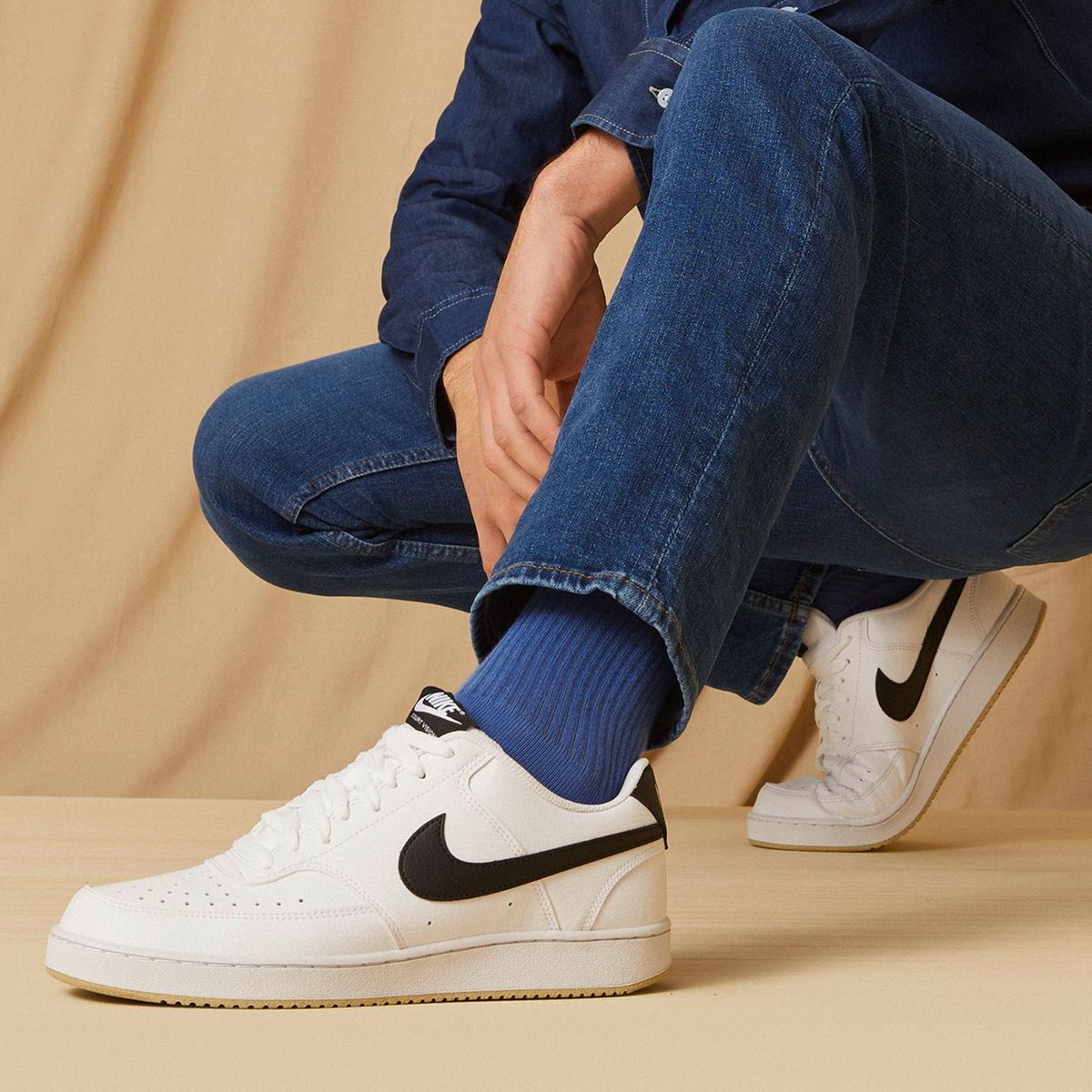 NIKE - Court Vision Low Zapatilla Urbana Hombre Blanco Nike