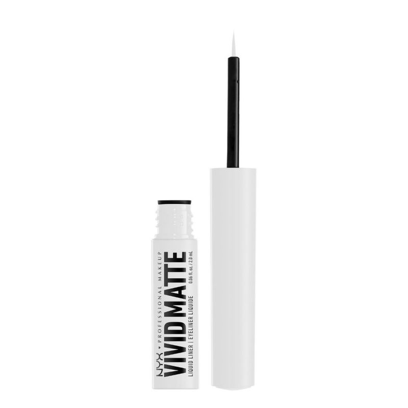 NYX PROFESSIONAL MAKEUP - Delineador de Ojos Líquido Vivid Matte Liquid Liner - White Nyx Professional Makeup