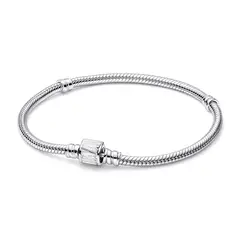 PANDORA - Brazalete Moments Cadena De Serpiente Cierre De Logo Marvel Mujer