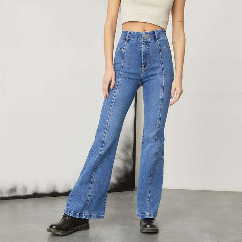 AMERICANINO Americanino Jeans Flare Tiro Medio Algodón Mujer