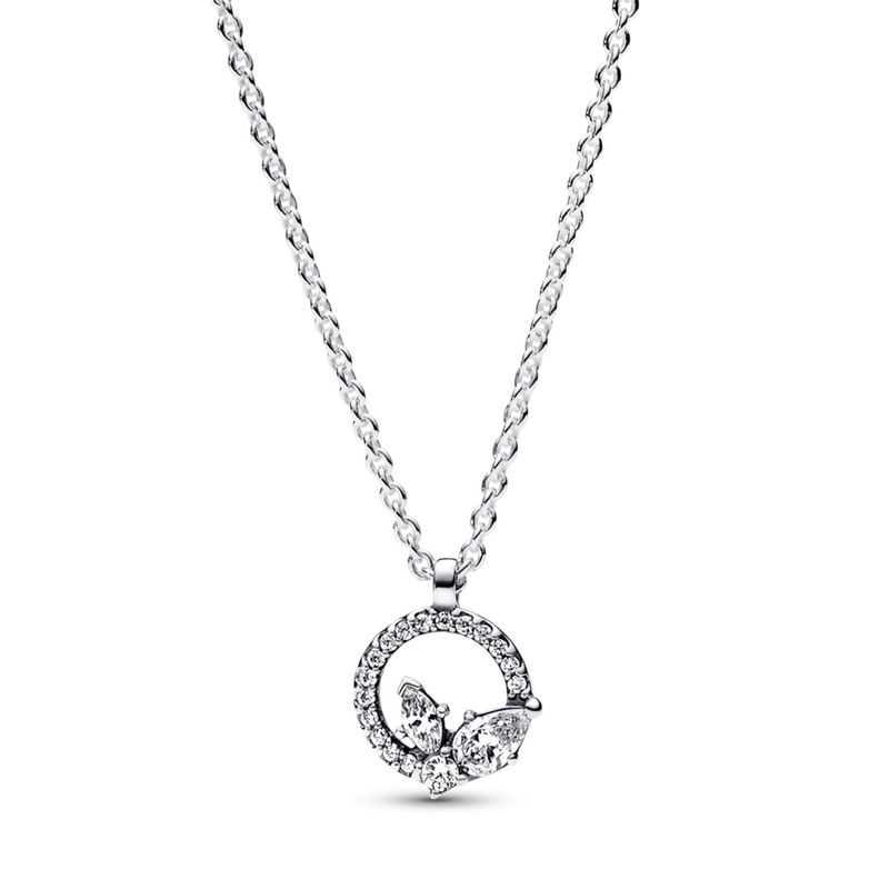 PANDORA - Collar Círculo Y Herbario Brillante Mujer Pandora