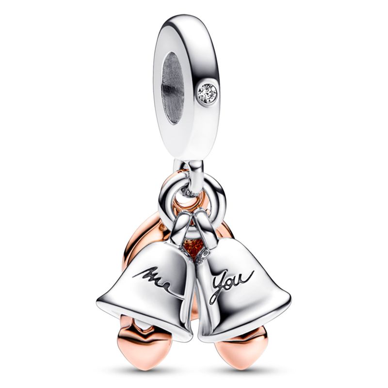 PANDORA - Charm Colgante Doble Campanas Boda Mujer Pandora
