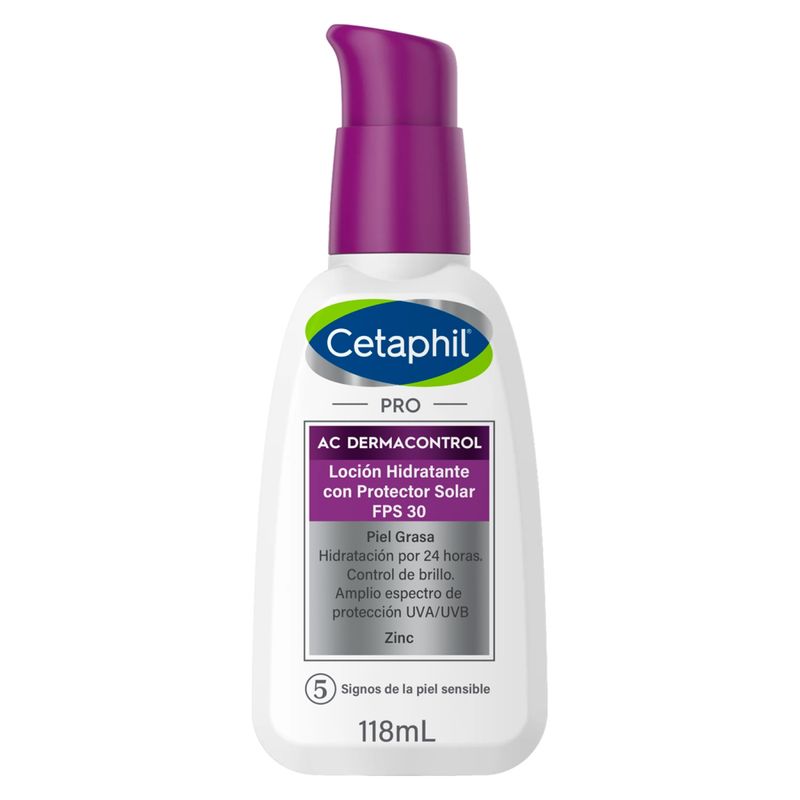 CETAPHIL - Hidratante con FPS 30 PRO AC Dermacontrol 118ml Cetaphil