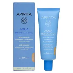 APIVITA - Crema Fluida Iluminadora Hidratante SPF30 con color AQUA BEELICIOUS