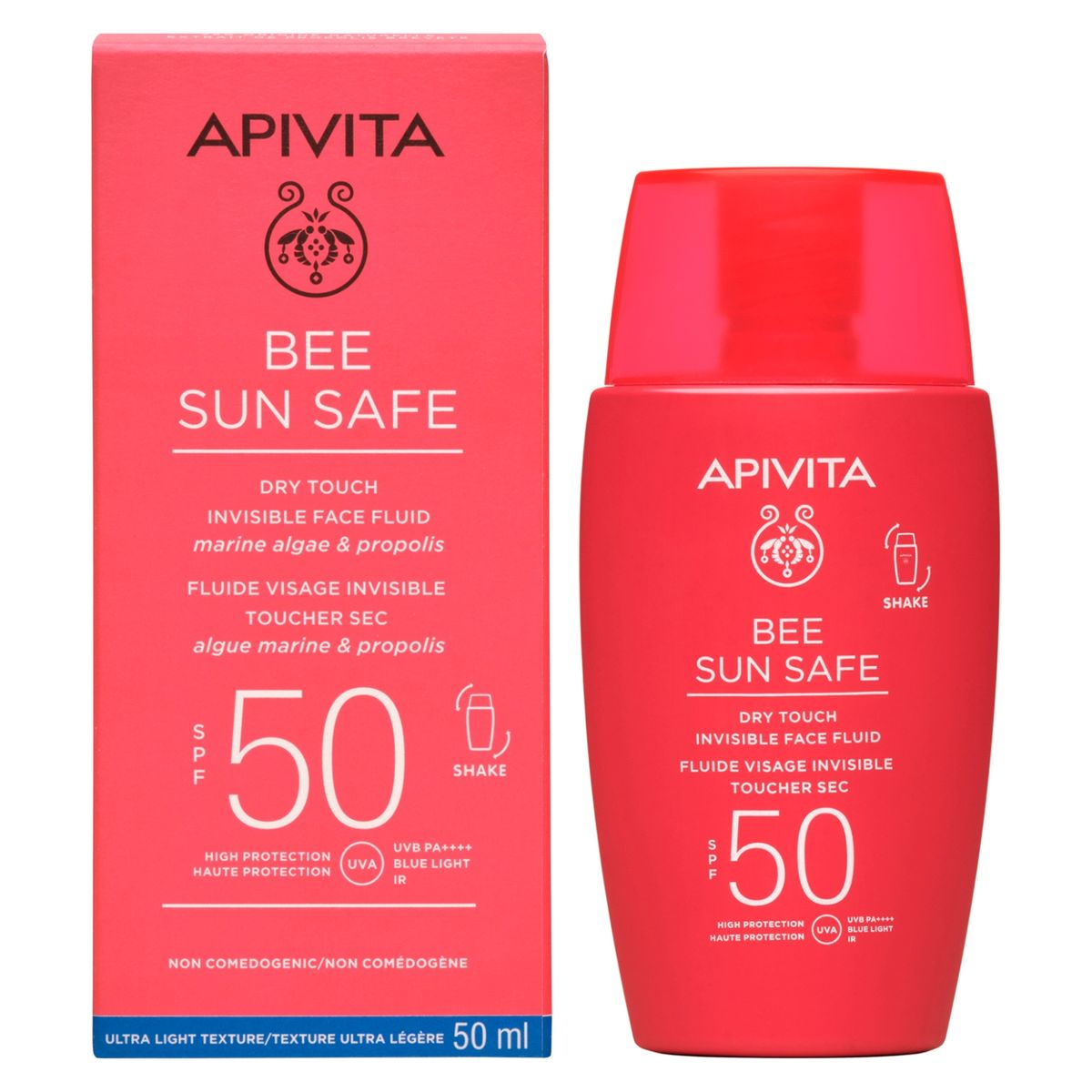 APIVITA - Fluido Facial Invisible Toque Seco Spf50 50 Ml Apivita
