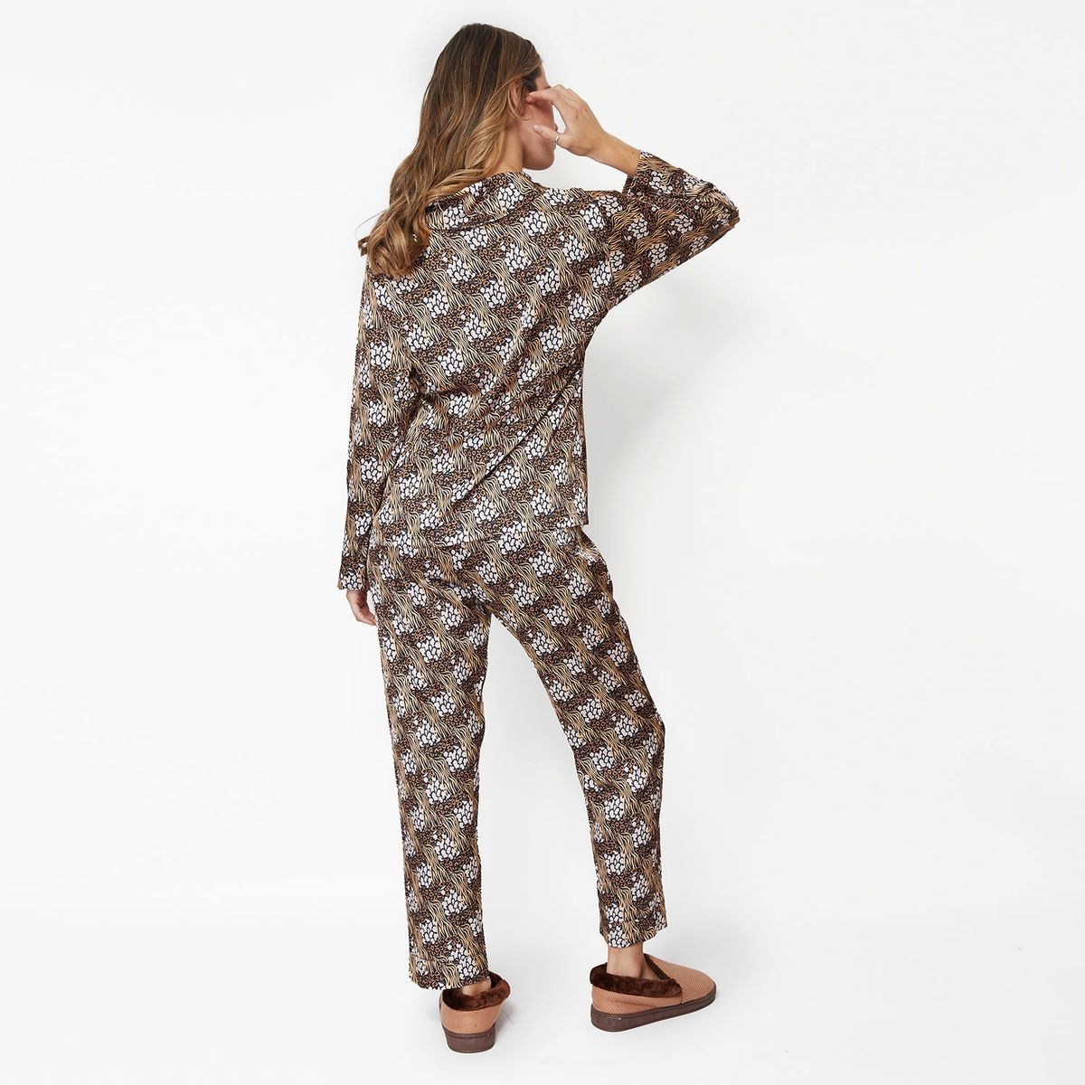 CATS - Pijama Camisero Manga Larga Mujer Cats