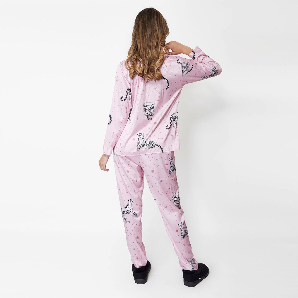 CATS - Pijama Camisero Manga Larga Mujer Cats