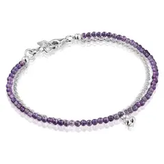 TOUS - Pulsera De Plata Amatista Bold Bear Mujer