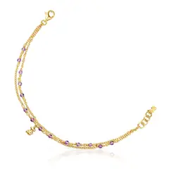 TOUS - Pulsera Vermeil Amatista Bold Bear Mujer