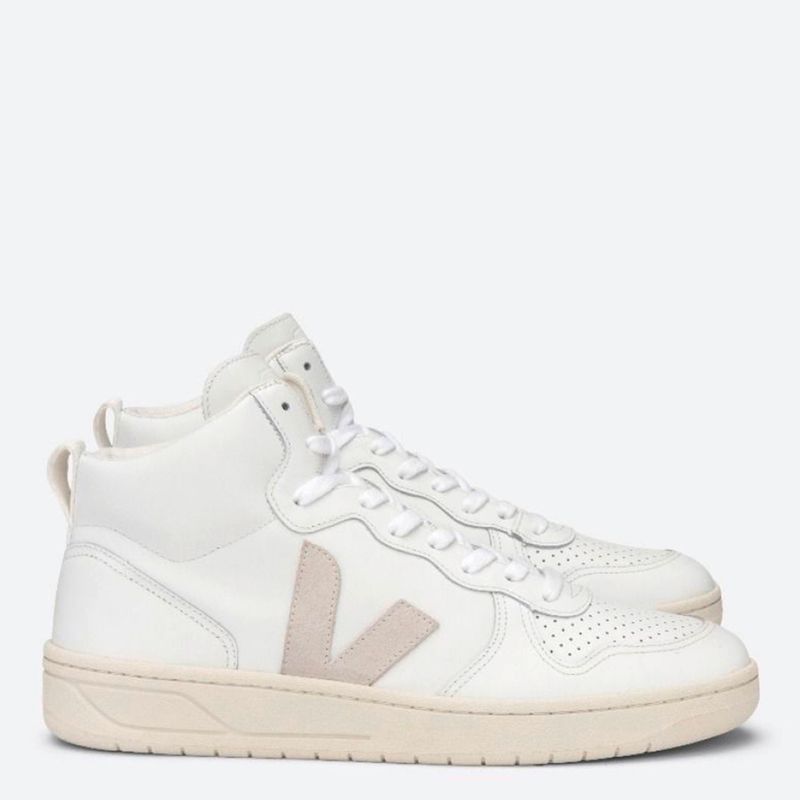 VEJA - V-15 Zapatilla Urbana Mujer Cuero Blanco Veja