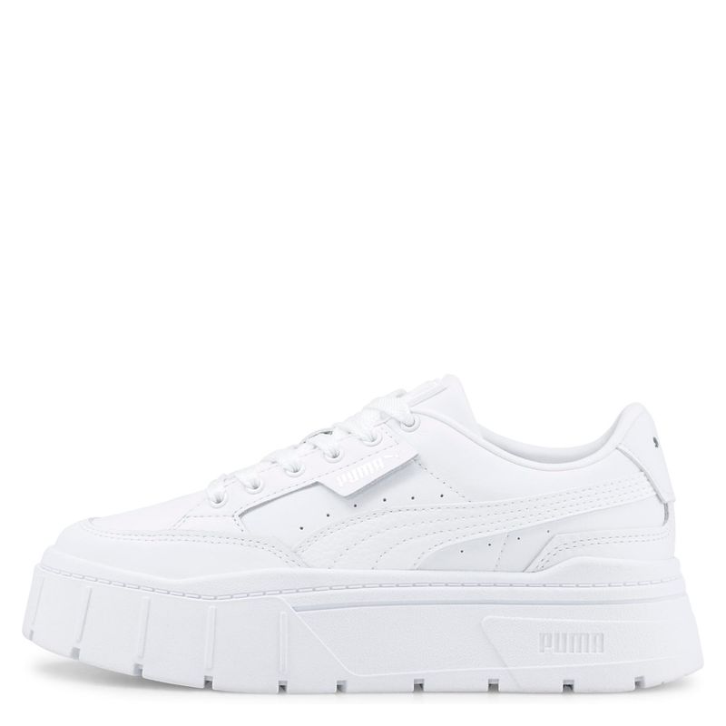 PUMA - Mayze Stack Leather Zapatilla Urbana Plataforma Mujer Blanca Puma
