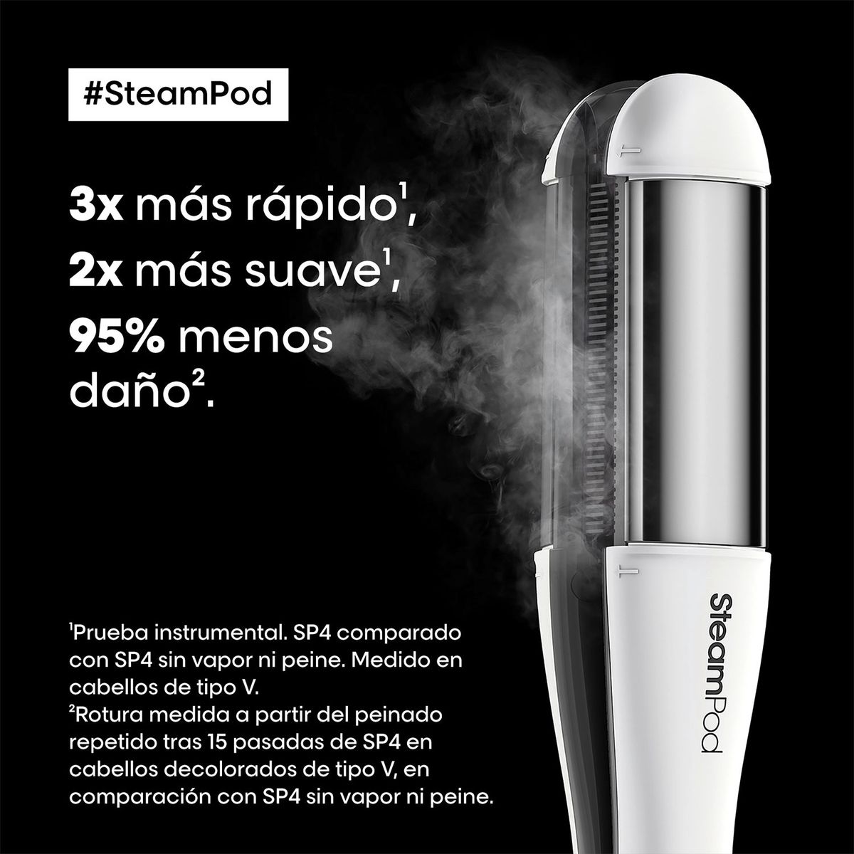 LOREAL PROFESSIONNEL - Alisador y Rizador Profesional de Cabello a Vapor SteamPod 4 Loreal Professionnel
