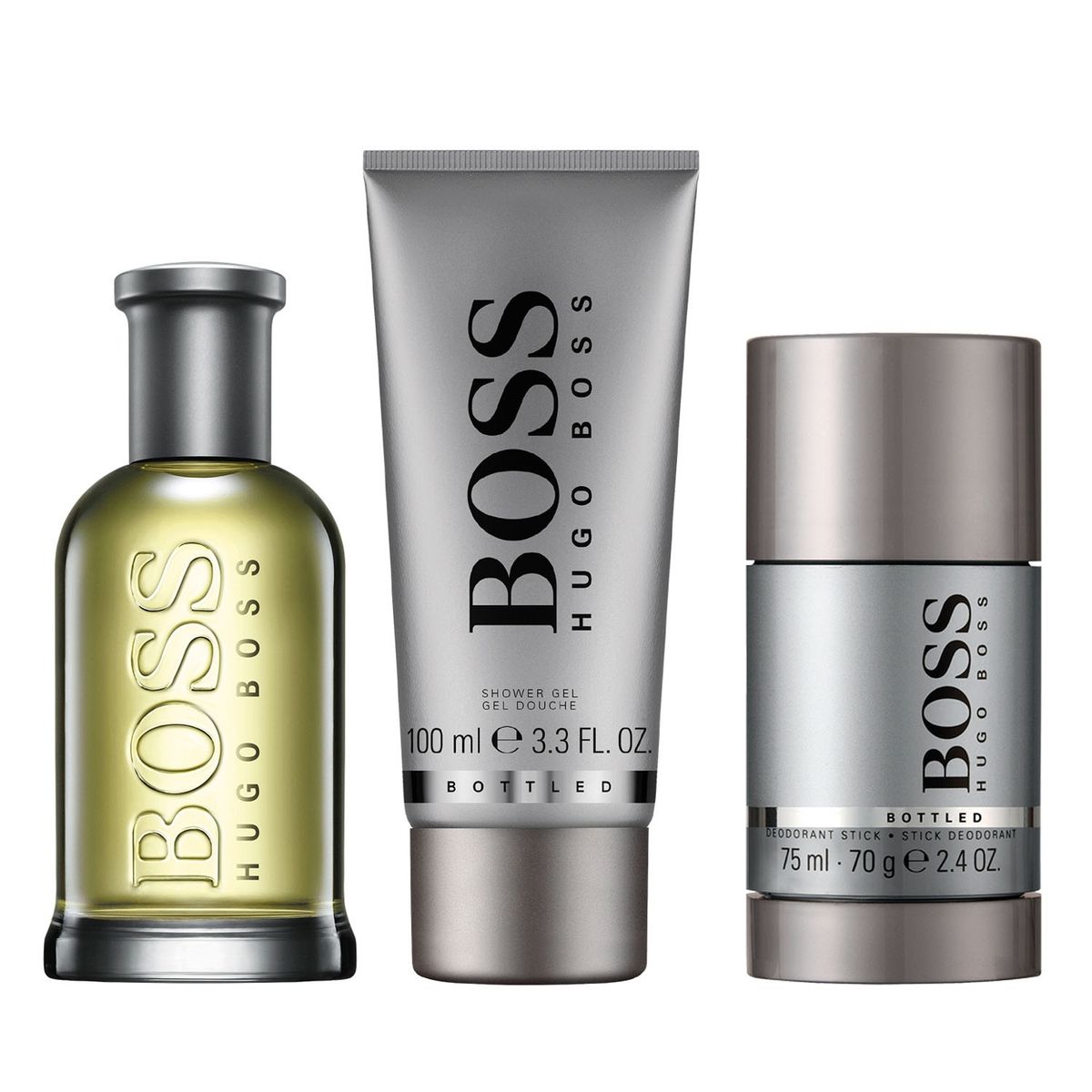 HUGO BOSS - Set Perfume Hombre Boss Bottled  Edt 100 ml + Desodorante 75 ml + Shower Gel 100 ml Hugo Boss