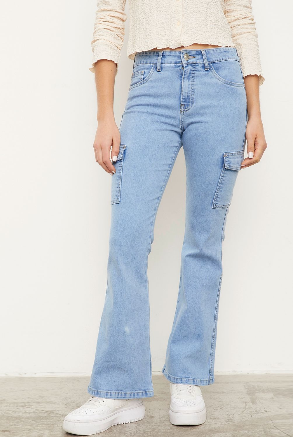 SYBILLA - Sybilla Jeans Cargo Tiro Medio Algodón Mujer