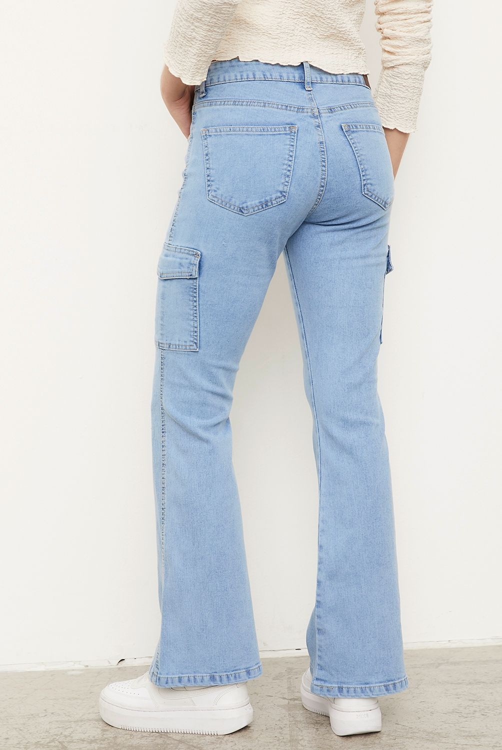 SYBILLA - Sybilla Jeans Cargo Tiro Medio Algodón Mujer