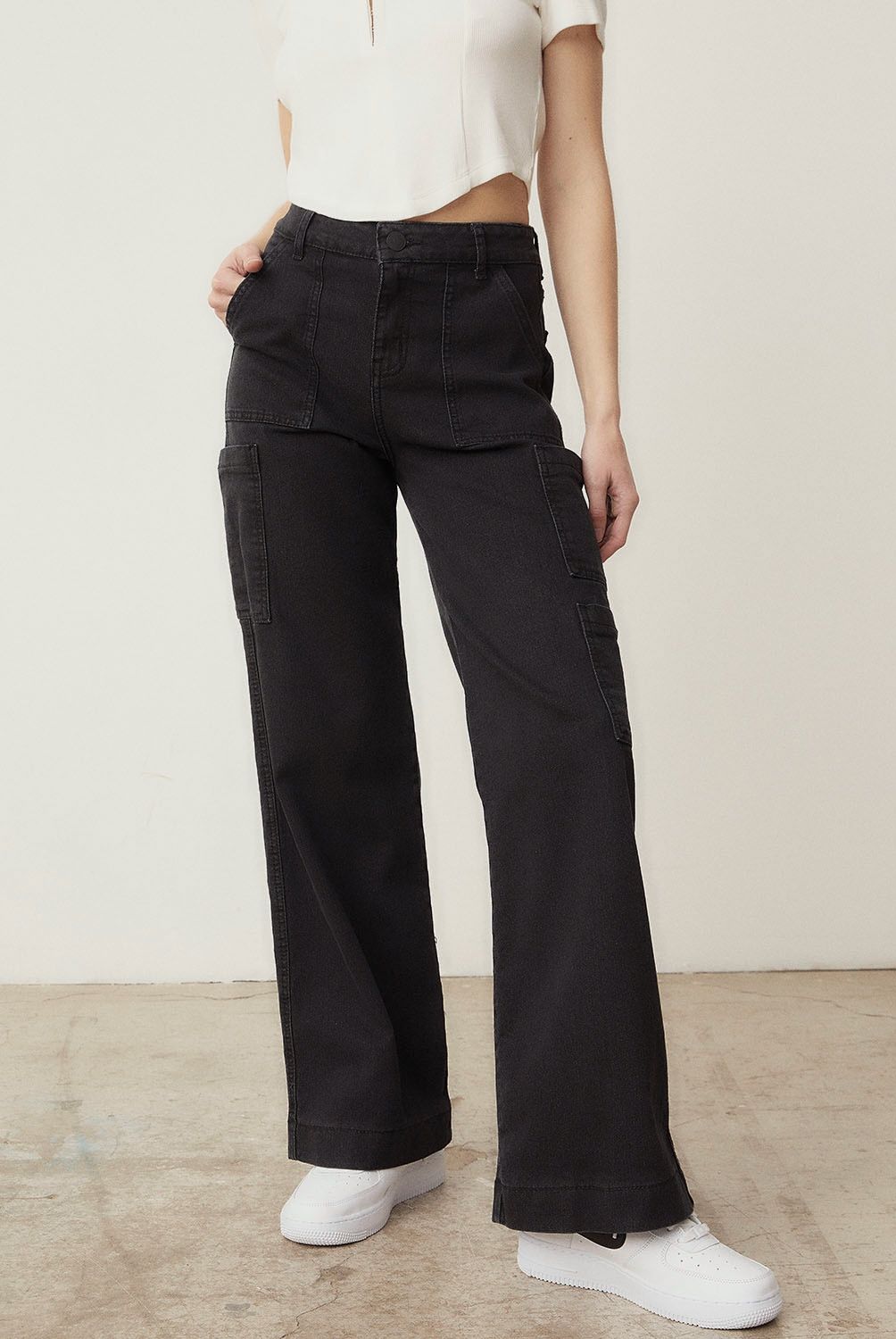 SYBILLA - Sybilla Jeans Cargo Tiro Medio Algodón Mujer