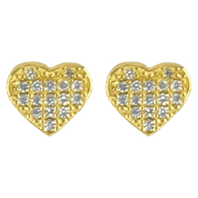 FIGAL ALTA JOYERIA - Aros Oro 18K Corazón Mujer Figal Alta Joyeria