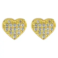 FIGAL ALTA JOYERIA - Aros Oro 18K Corazón Mujer